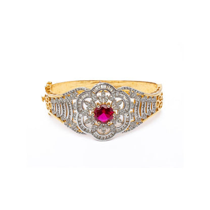 VIVINIA By Vidhi Mehra Gold Plated Pink Womens Kada