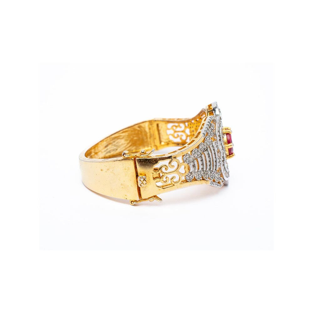 VIVINIA By Vidhi Mehra Gold Plated Pink Womens Kada