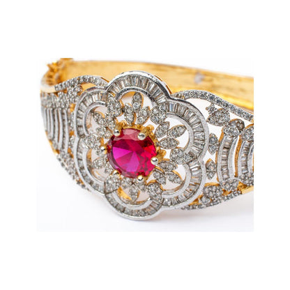 VIVINIA By Vidhi Mehra Gold Plated Pink Womens Kada