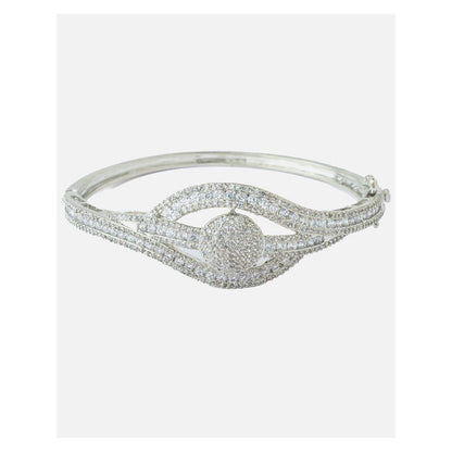 VIVINIA By Vidhi Mehra Silver Plated Zircon Womens Kada