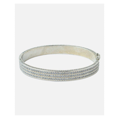 VIVINIA By Vidhi Mehra Silver Plated Zircon Womens Kada