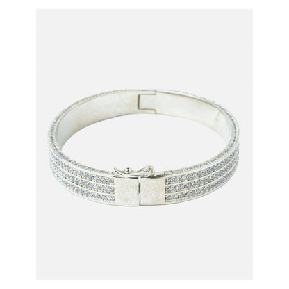 VIVINIA By Vidhi Mehra Silver Plated Zircon Womens Kada
