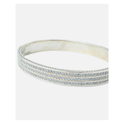 VIVINIA By Vidhi Mehra Silver Plated Zircon Womens Kada