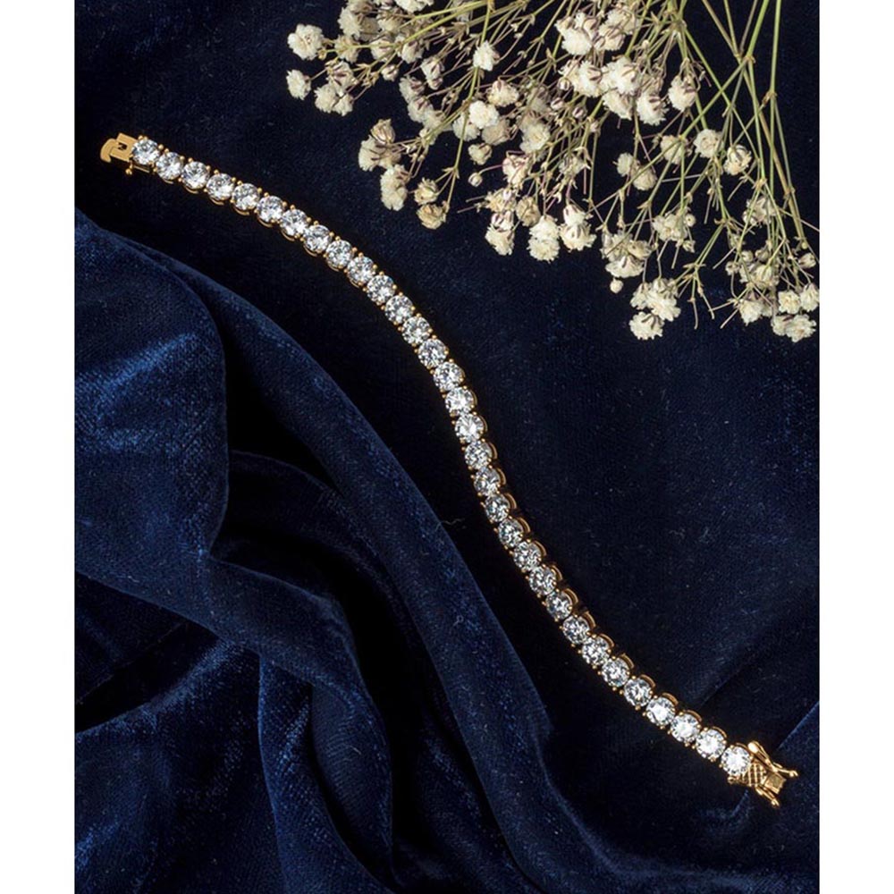 VIVINIA By Vidhi Mehra Gold Plated Womens Diamond Bracelet