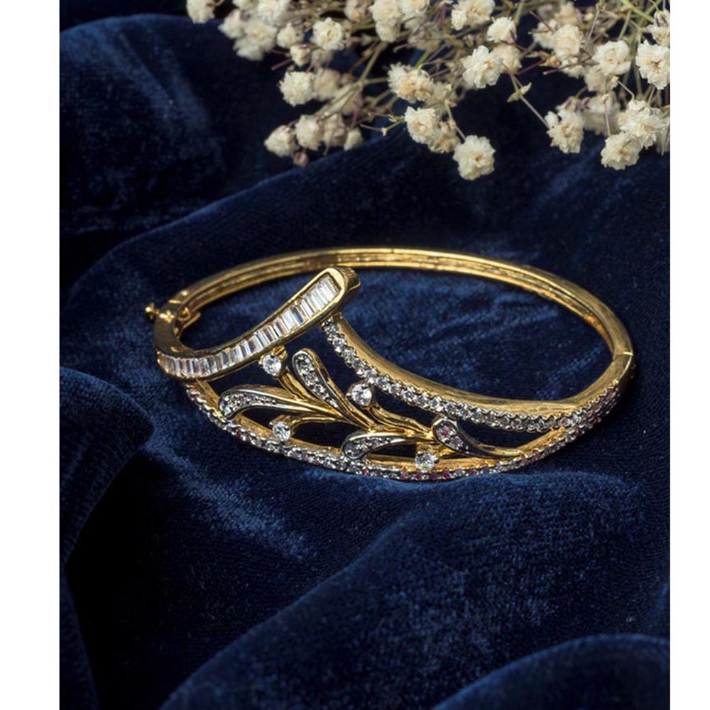 VIVINIA By Vidhi Mehra Gold Plated Womens Zircon Kada