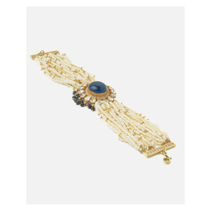 VIVINIA By Vidhi Mehra Gold Plated Blue Womens Beaded Bracelet