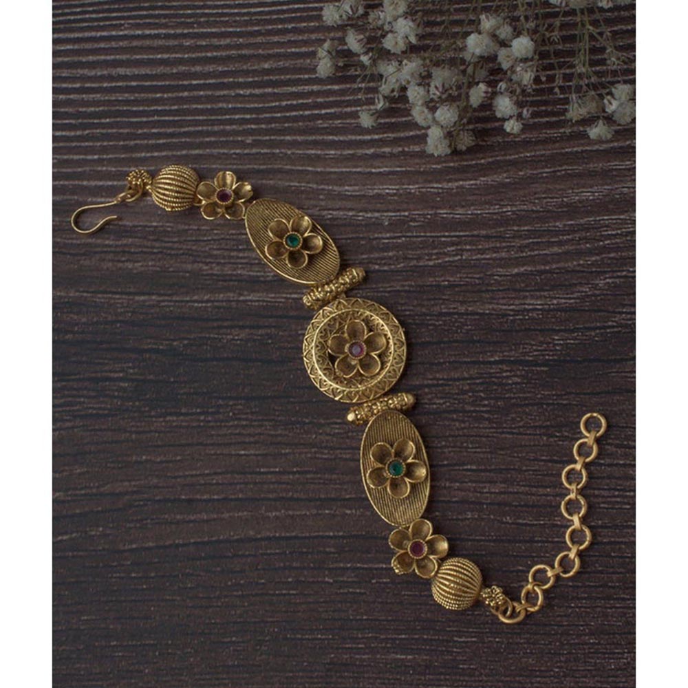 VIVINIA By Vidhi Mehra Gold Plated Multi Womens Kundan And Polki Bracelet