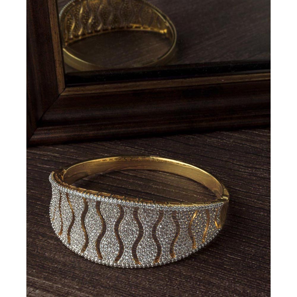 VIVINIA By Vidhi Mehra Gold Plated Zircon Womens Kada