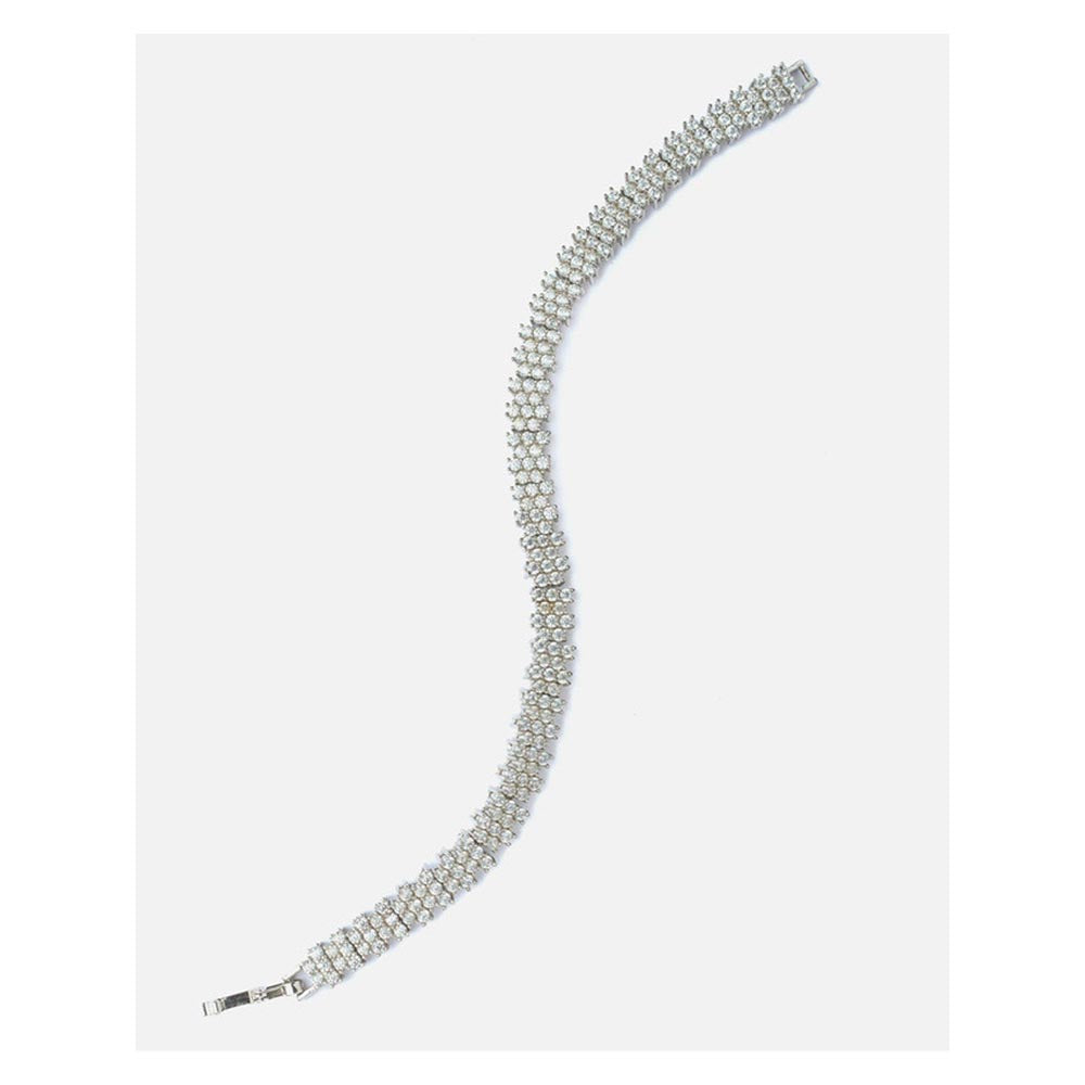 VIVINIA By Vidhi Mehra Silver Plated Womens Diamond Bracelet