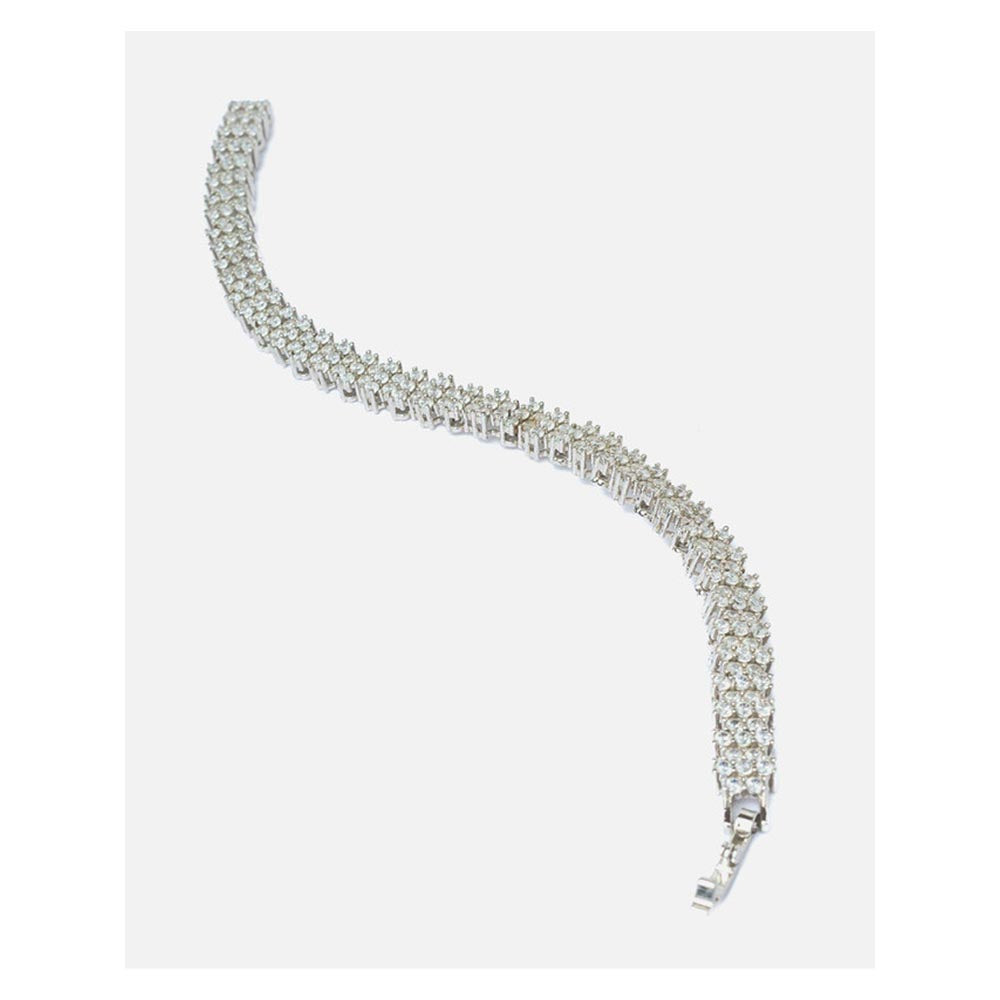 VIVINIA By Vidhi Mehra Silver Plated Womens Diamond Bracelet