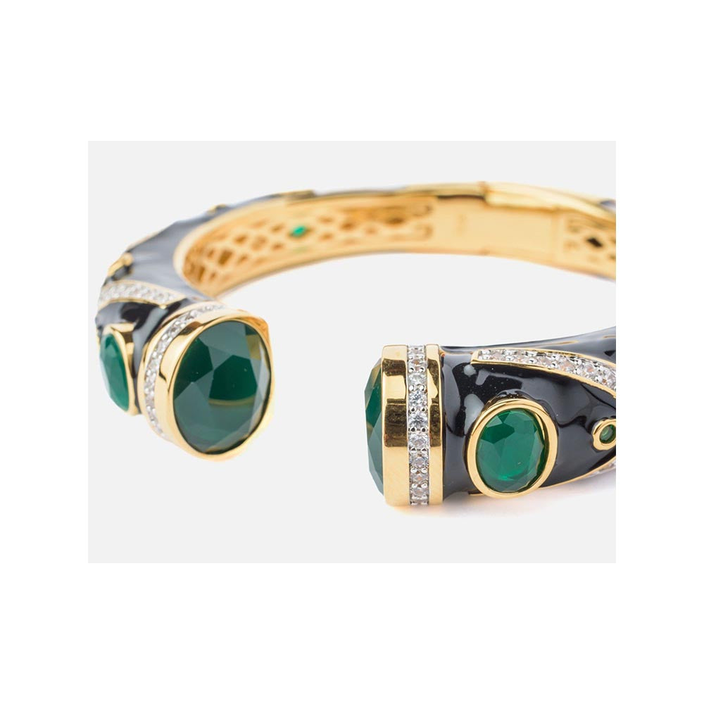 VIVINIA By Vidhi Mehra Florence Gold Plated Green Womens Kada