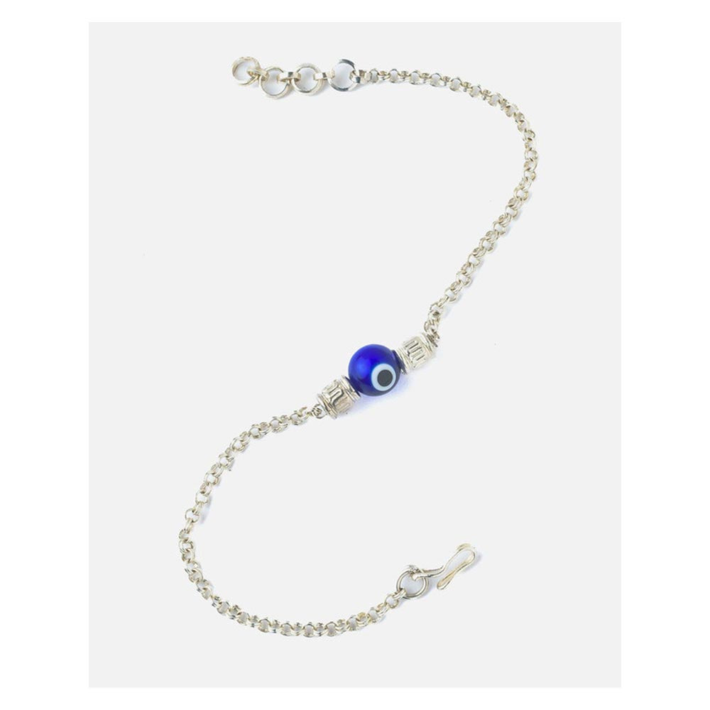 VIVINIA By Vidhi Mehra Silver Plated Blue Colored Beads Womens Bracelet