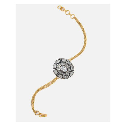 VIVINIA By Vidhi Mehra Gold Plated Black Womens Diamond Bracelet