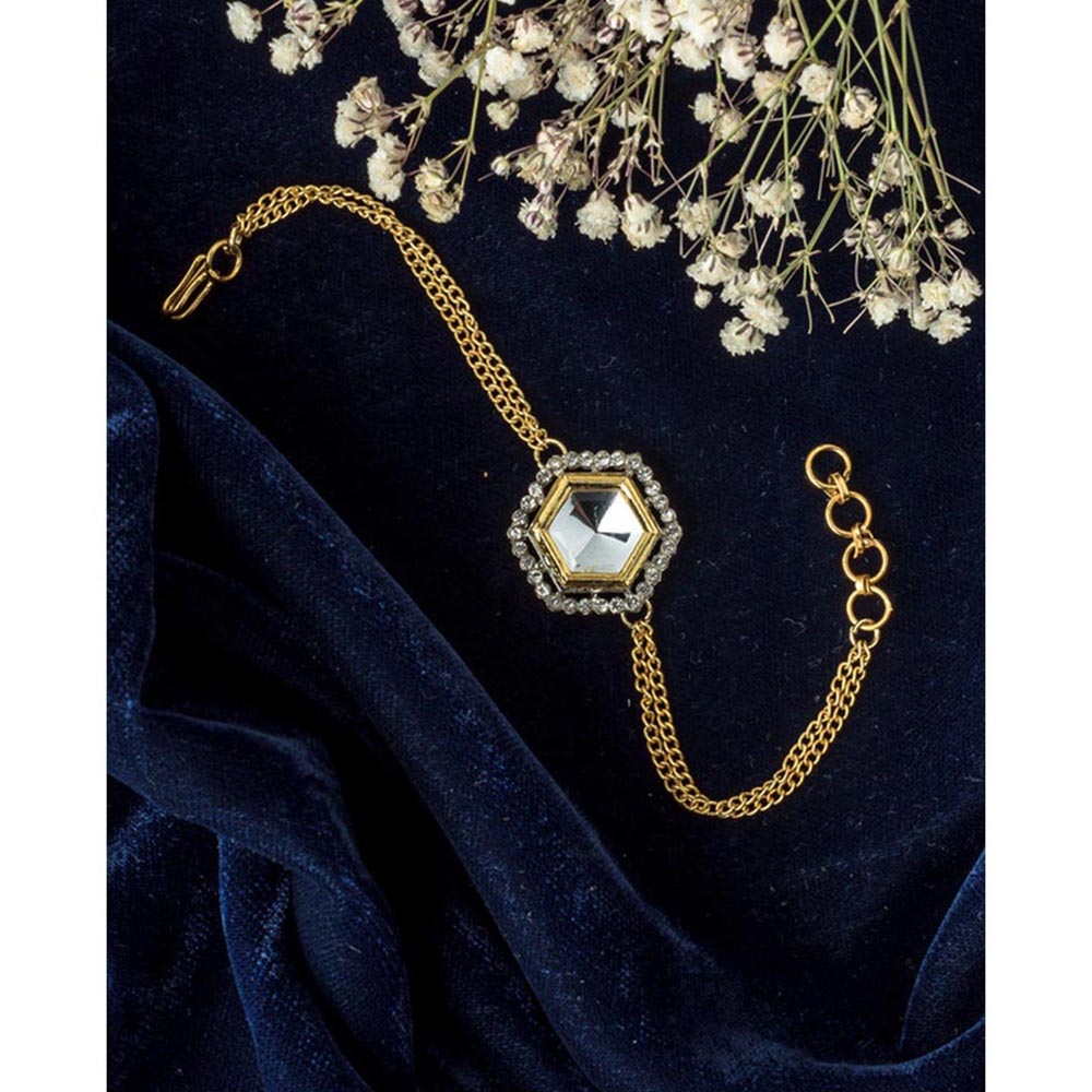 VIVINIA By Vidhi Mehra Gold Plated Womens Zircon Bracelet