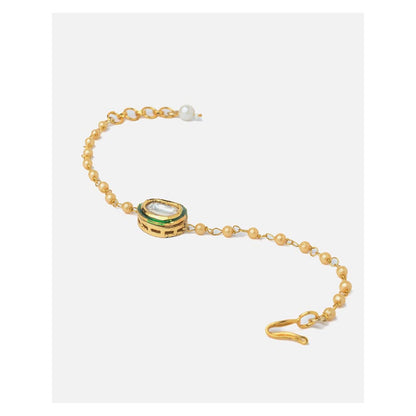 VIVINIA By Vidhi Mehra Gold Plated Green Womens Beaded Bracelet