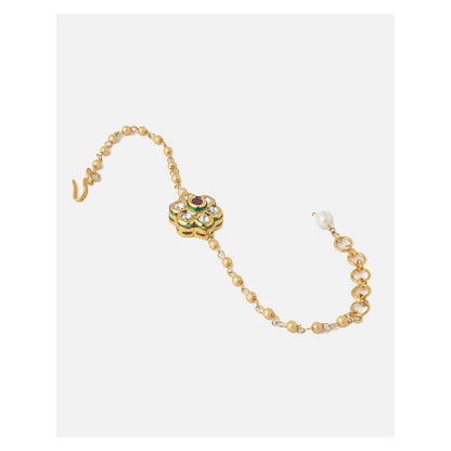 VIVINIA By Vidhi Mehra Gold Plated Red Kundan Polki Womens Bracelet