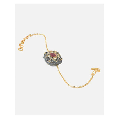 VIVINIA By Vidhi Mehra Gold Plated Multi Colored Synthetic Stone Womens Bracelet
