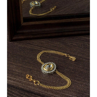 VIVINIA By Vidhi Mehra Gold Plated Kundan Polki Womens Bracelet