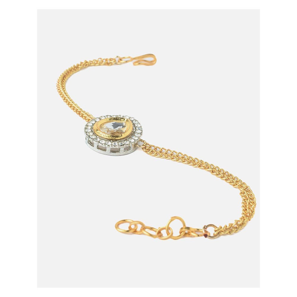 VIVINIA By Vidhi Mehra Gold Plated Kundan Polki Womens Bracelet