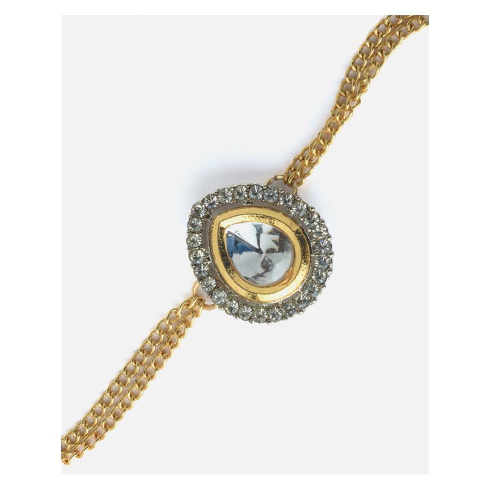 VIVINIA By Vidhi Mehra Gold Plated Kundan Polki Womens Bracelet