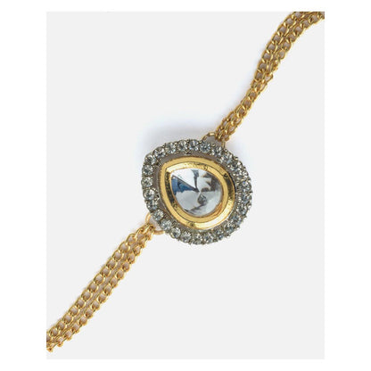 VIVINIA By Vidhi Mehra Gold Plated Kundan Polki Womens Bracelet