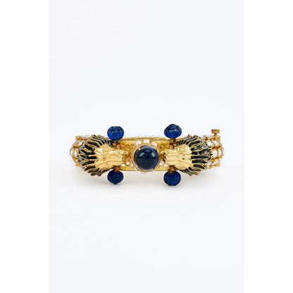 VIVINIA By Vidhi Mehra Florence Gold Plated Blue Womens Kundan Polki Kadas