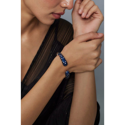 VIVINIA By Vidhi Mehra Zia Silver Plated Blue Womens Zircon Kadas