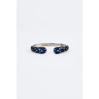 VIVINIA By Vidhi Mehra Zia Silver Plated Blue Womens Zircon Kadas