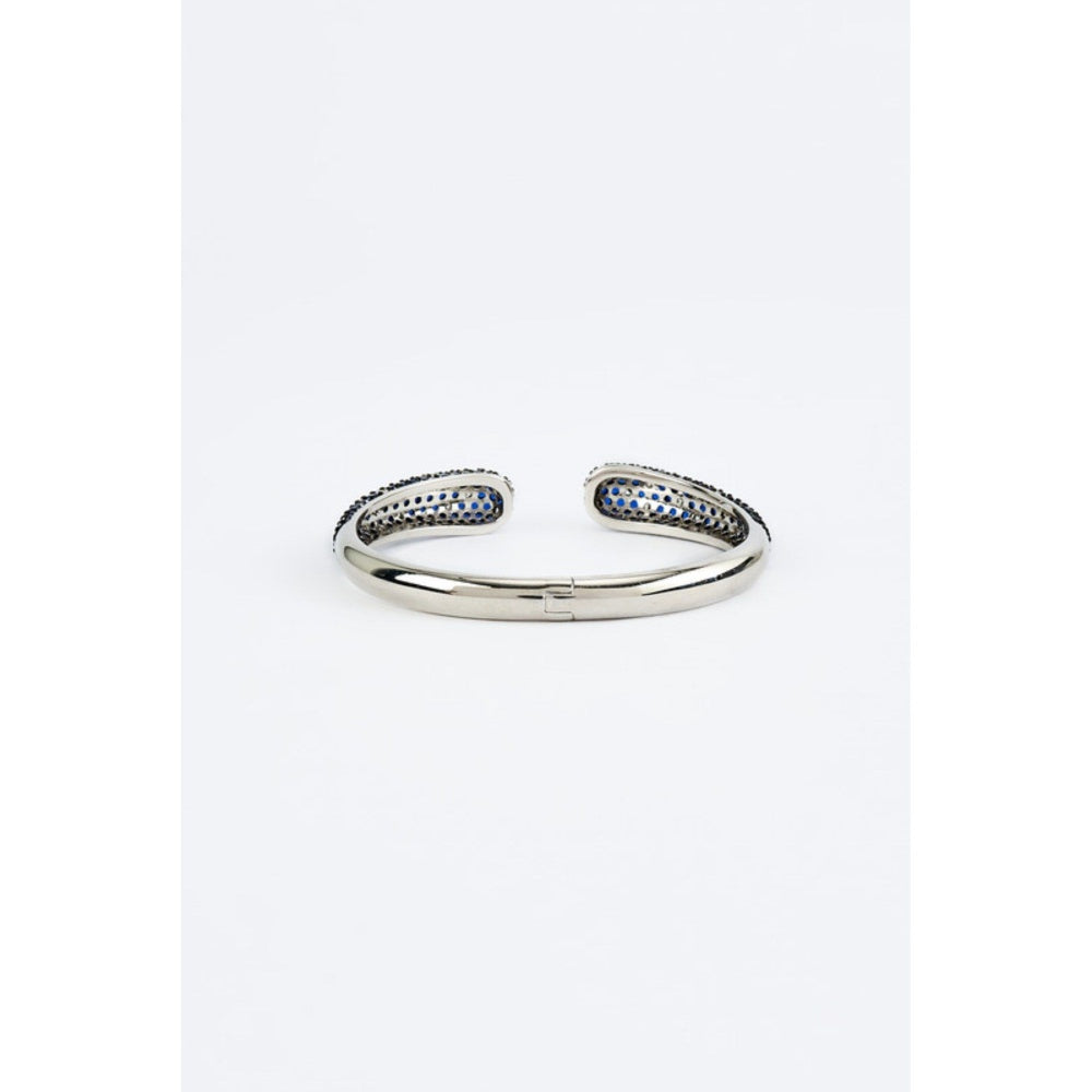 VIVINIA By Vidhi Mehra Zia Silver Plated Blue Womens Zircon Kadas