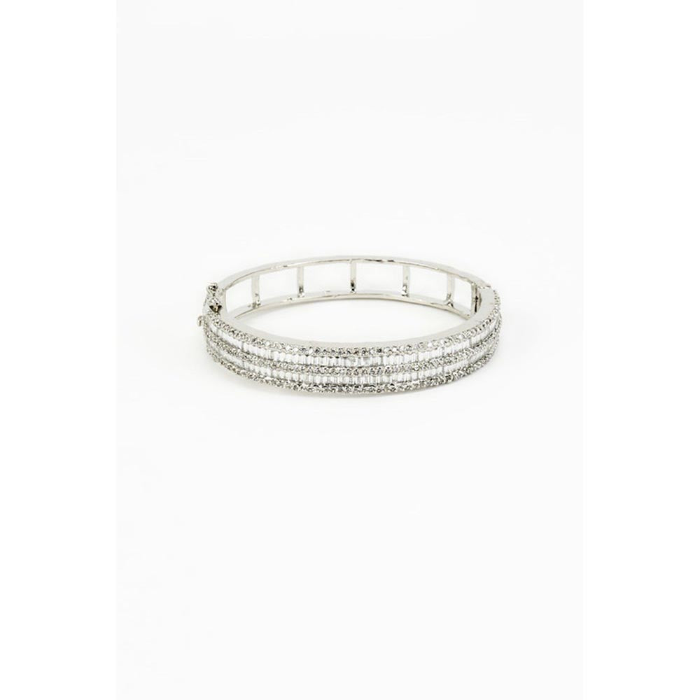VIVINIA By Vidhi Mehra Zia Silver Plated Zircon Womens Kadas