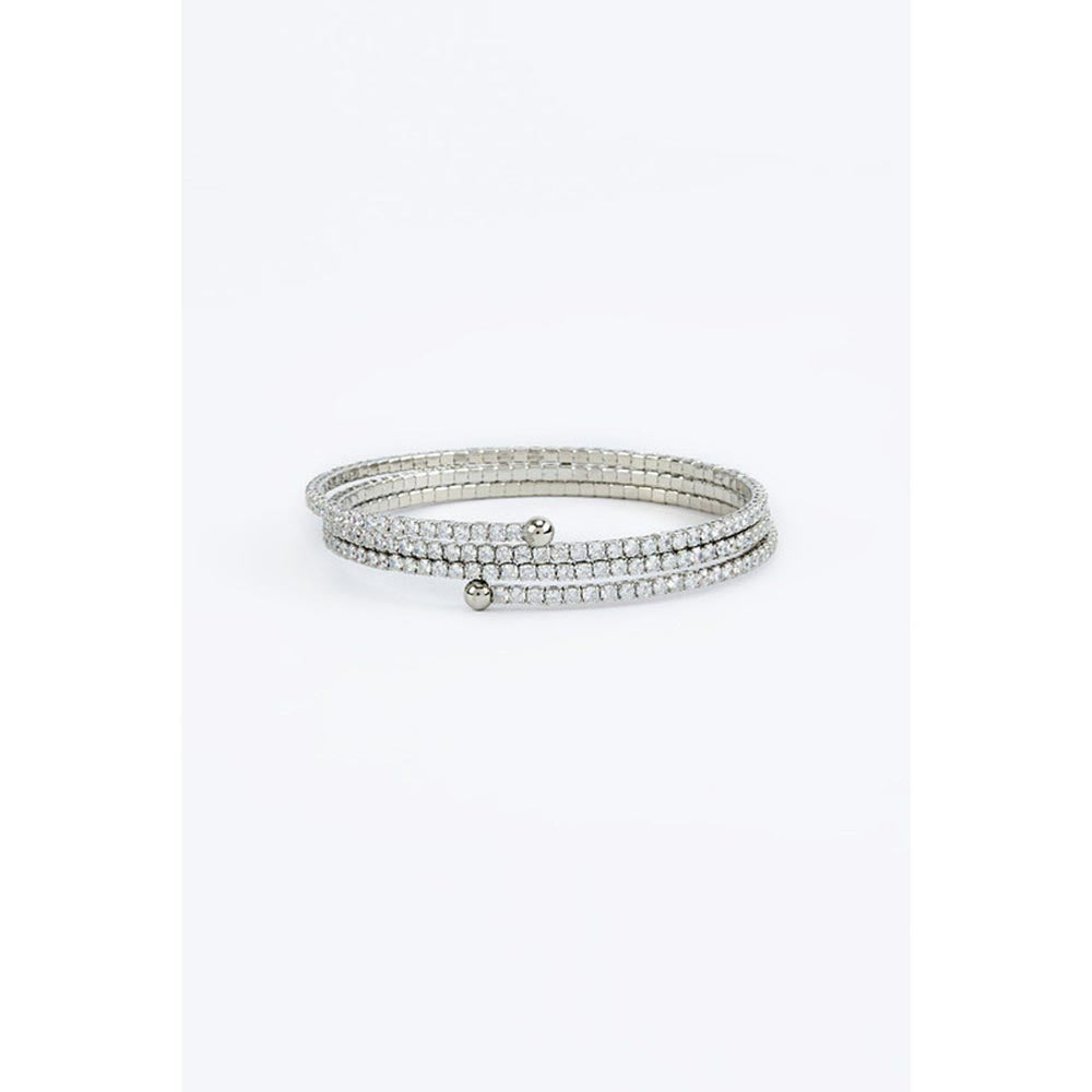 VIVINIA By Vidhi Mehra Zia Silver Plated Womens Zircon Kadas