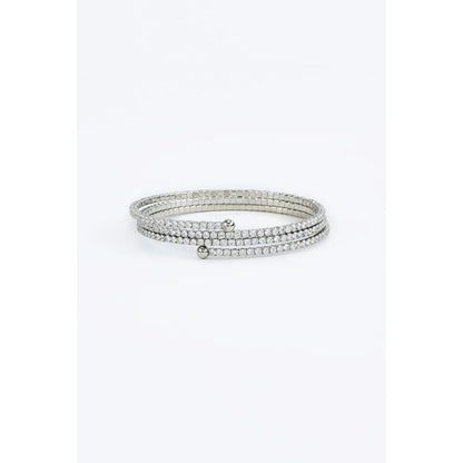 VIVINIA By Vidhi Mehra Zia Silver Plated Womens Zircon Kadas