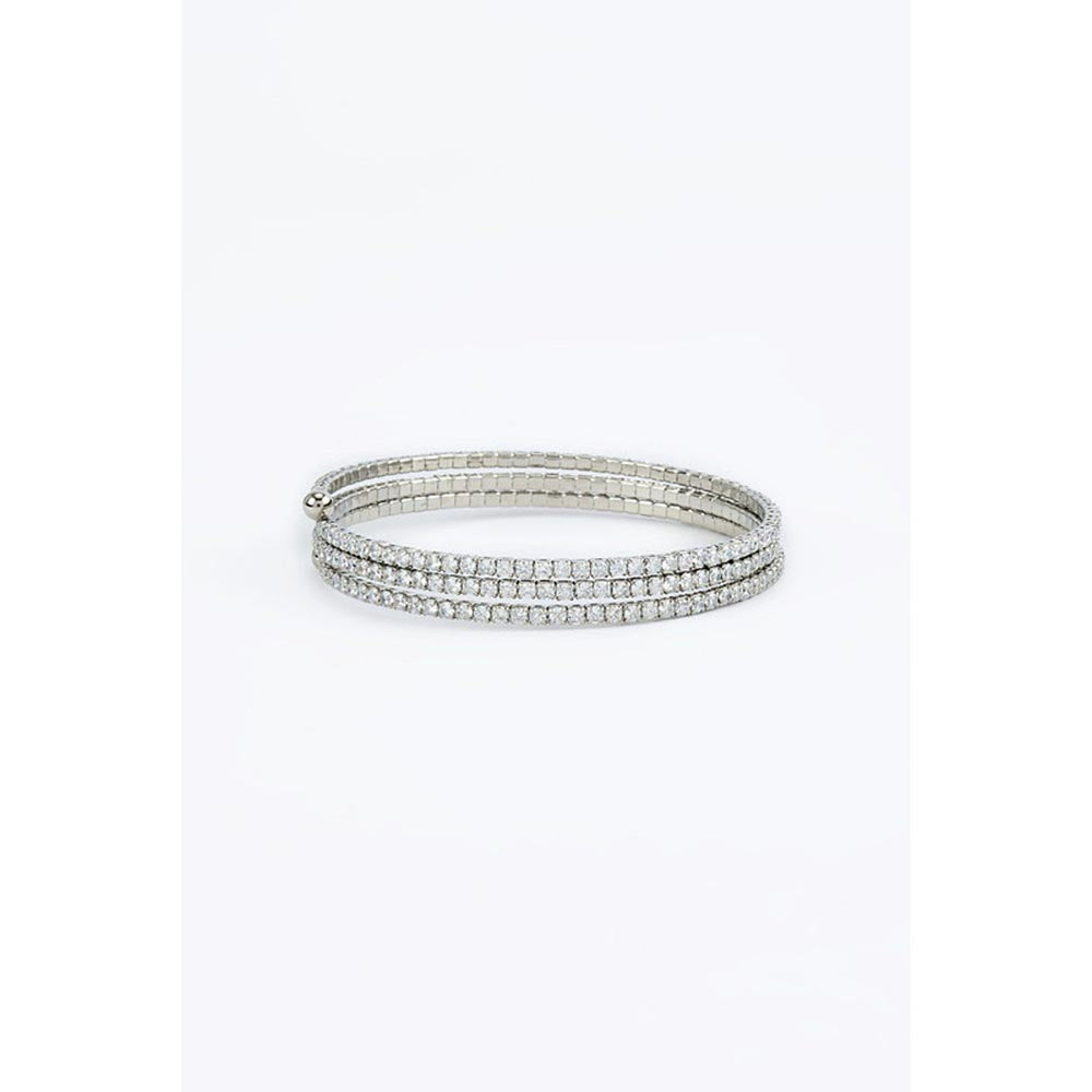 VIVINIA By Vidhi Mehra Zia Silver Plated Womens Zircon Kadas