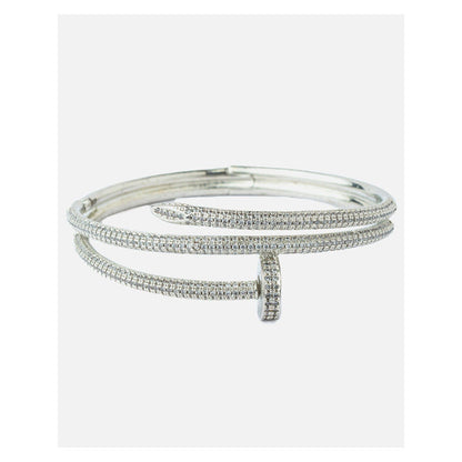 VIVINIA By Vidhi Mehra Silver Plated Zircon Womens Kada