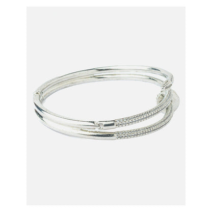 VIVINIA By Vidhi Mehra Silver Plated Zircon Womens Kada