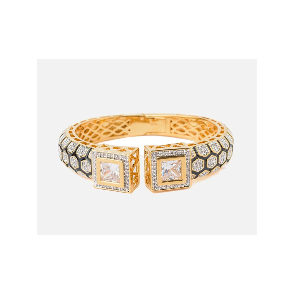 VIVINIA By Vidhi Mehra Florence Gold Plated White Womens Kada