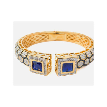 VIVINIA By Vidhi Mehra Florence Gold Plated Blue Womens Kada