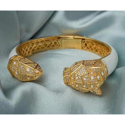 VIVINIA By Vidhi Mehra Florence Gold Plated White Womens Kada