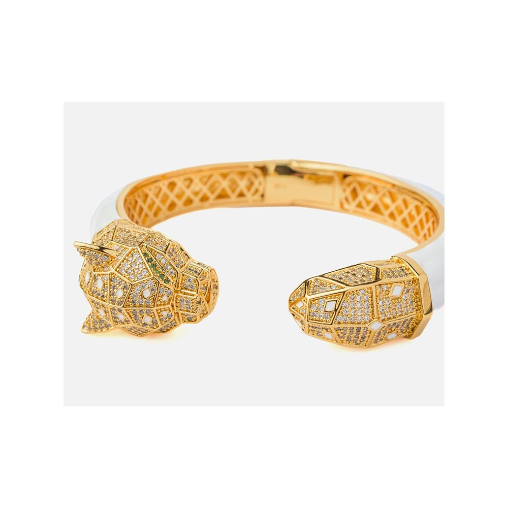 VIVINIA By Vidhi Mehra Florence Gold Plated White Womens Kada
