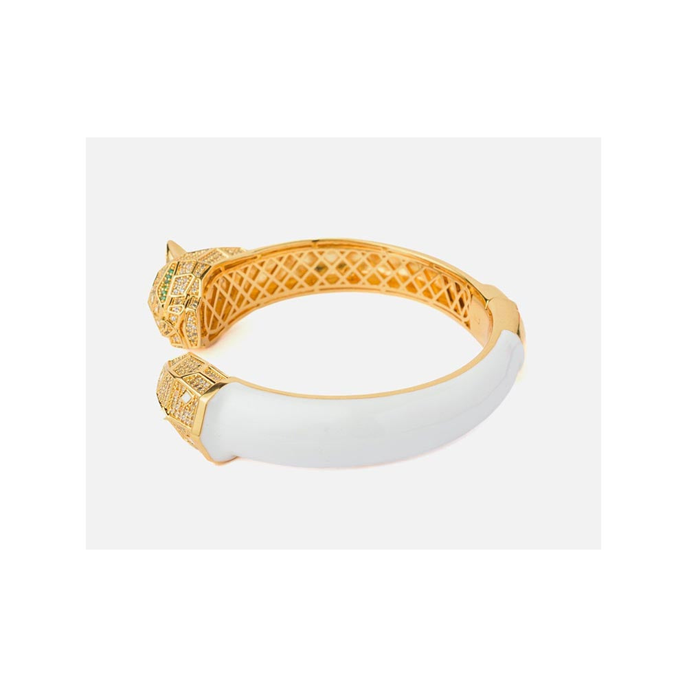 VIVINIA By Vidhi Mehra Florence Gold Plated White Womens Kada