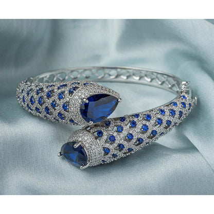 VIVINIA By Vidhi Mehra Florence Silver Plated Blue Womens Kada