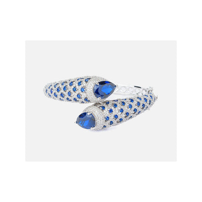 VIVINIA By Vidhi Mehra Florence Silver Plated Blue Womens Kada