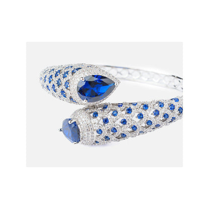 VIVINIA By Vidhi Mehra Florence Silver Plated Blue Womens Kada