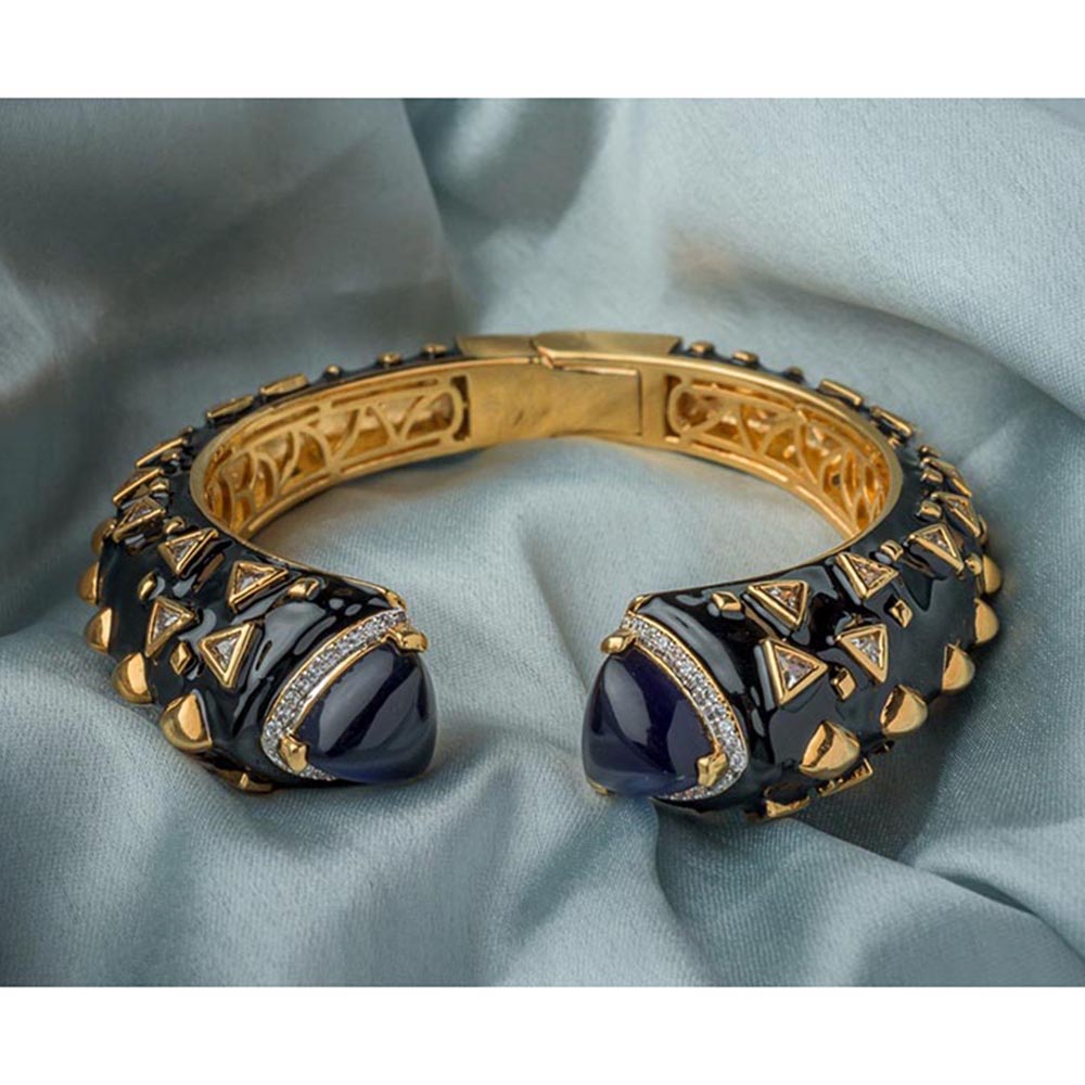 VIVINIA By Vidhi Mehra Florence Gold Plated Blue Womens Kada