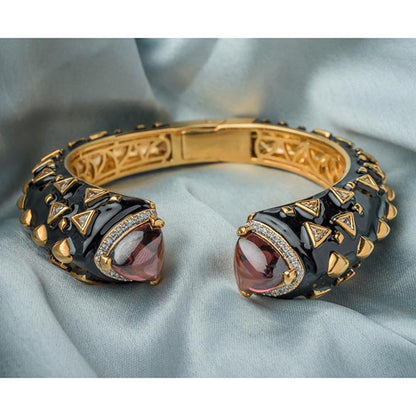 VIVINIA By Vidhi Mehra Florence Gold Plated Red Womens Kada
