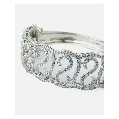 VIVINIA By Vidhi Mehra Silver Plated Zircon Womens Kada