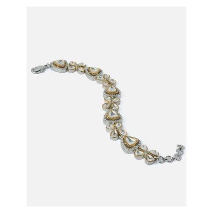 VIVINIA By Vidhi Mehra Silver Plated Kundan Polki Womens Bracelet
