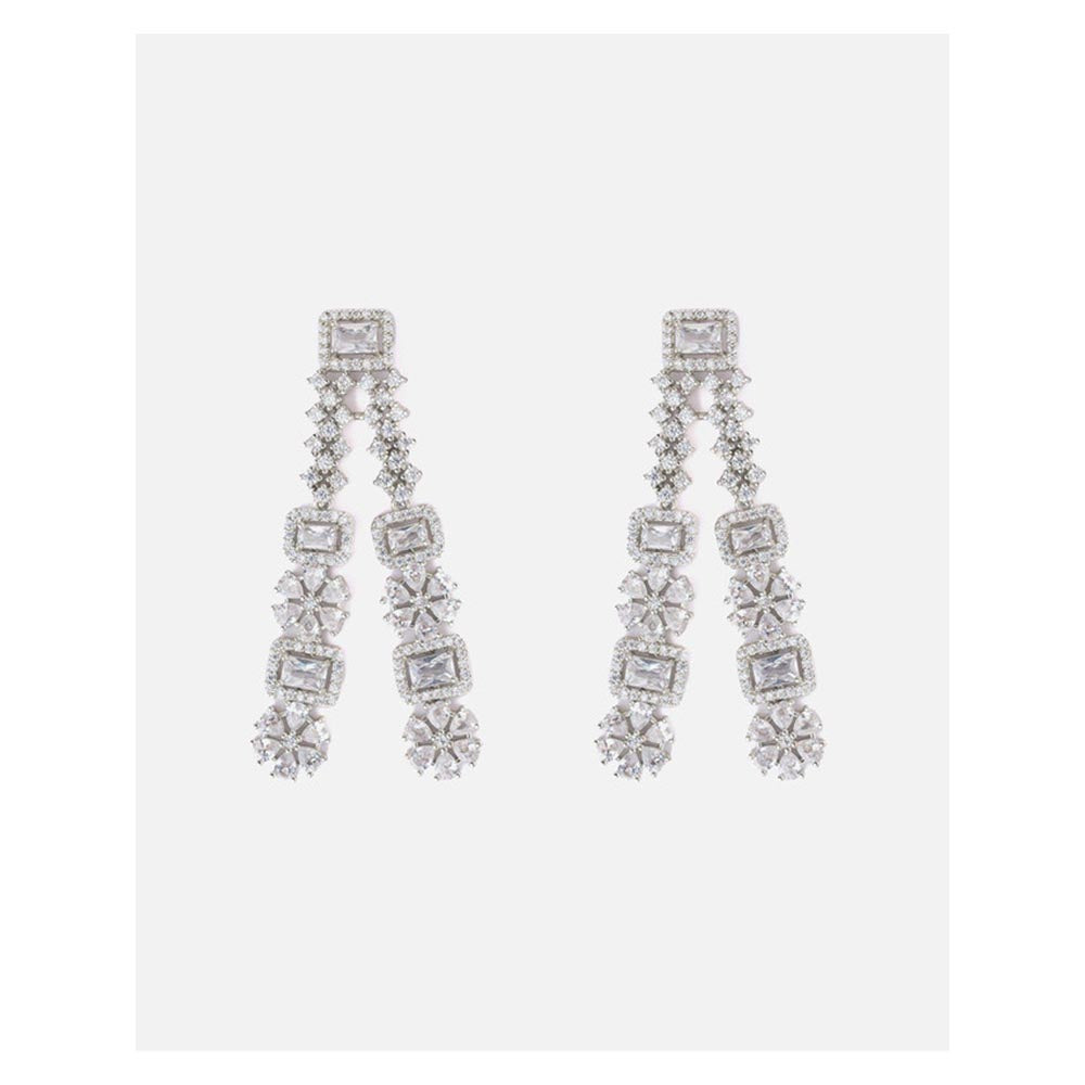 VIVINIA By Vidhi Mehra Silver Plated Womens Drop Earrings