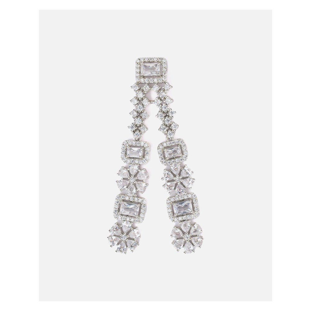 VIVINIA By Vidhi Mehra Silver Plated Womens Drop Earrings