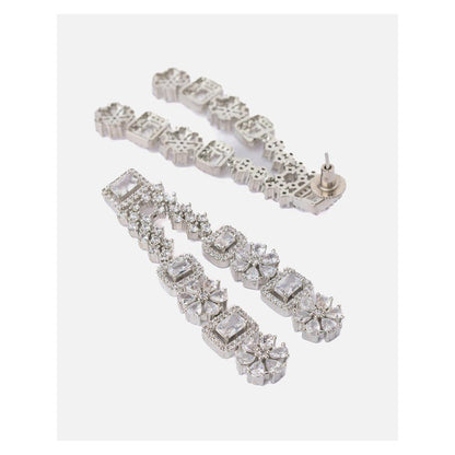 VIVINIA By Vidhi Mehra Silver Plated Womens Drop Earrings